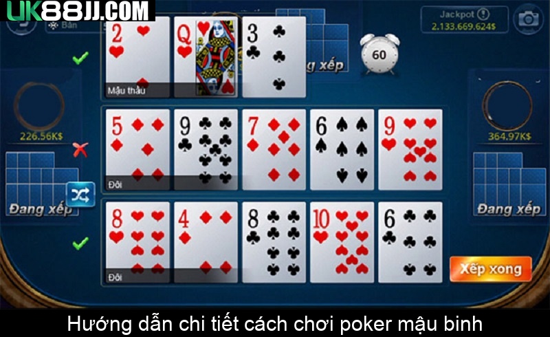 Hướng dẫn chi tiết cách chơi poker mậu binh